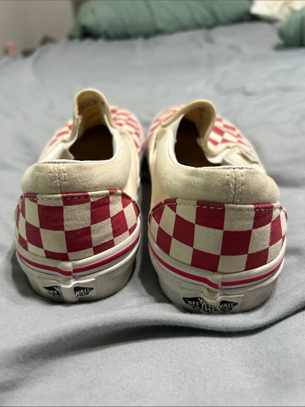 Vans Slip-On Checkerboard Red and Cream